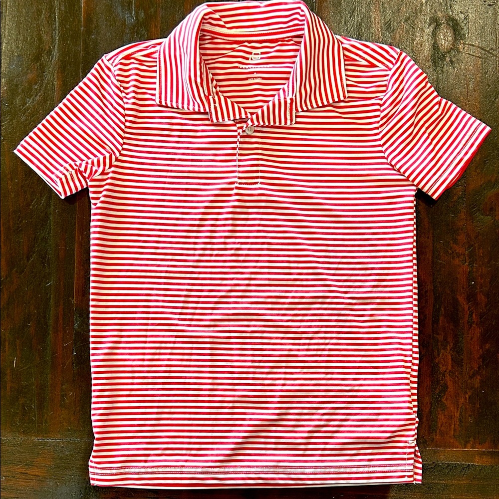 Class Club Red and White Striped Kids Polo